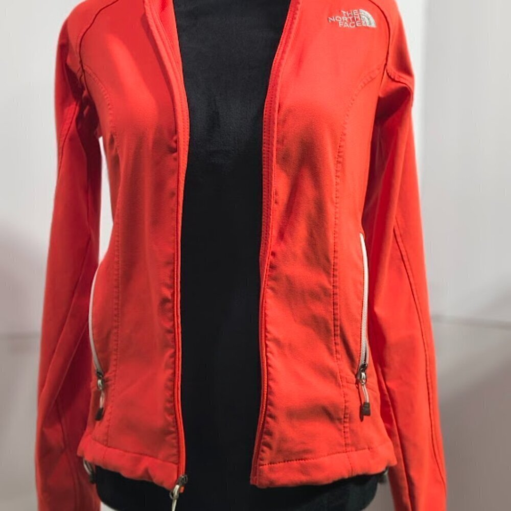 The North Face Jacket Adult XS Orange Lightweight Stretch Hiking Outdoors Womens - Picture 3 of 12